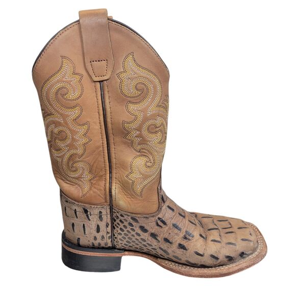 Kid's Alligator Print Square Toe Western Boots Size 1D‎ by Old West bsc1830 - Picture 3 of 12